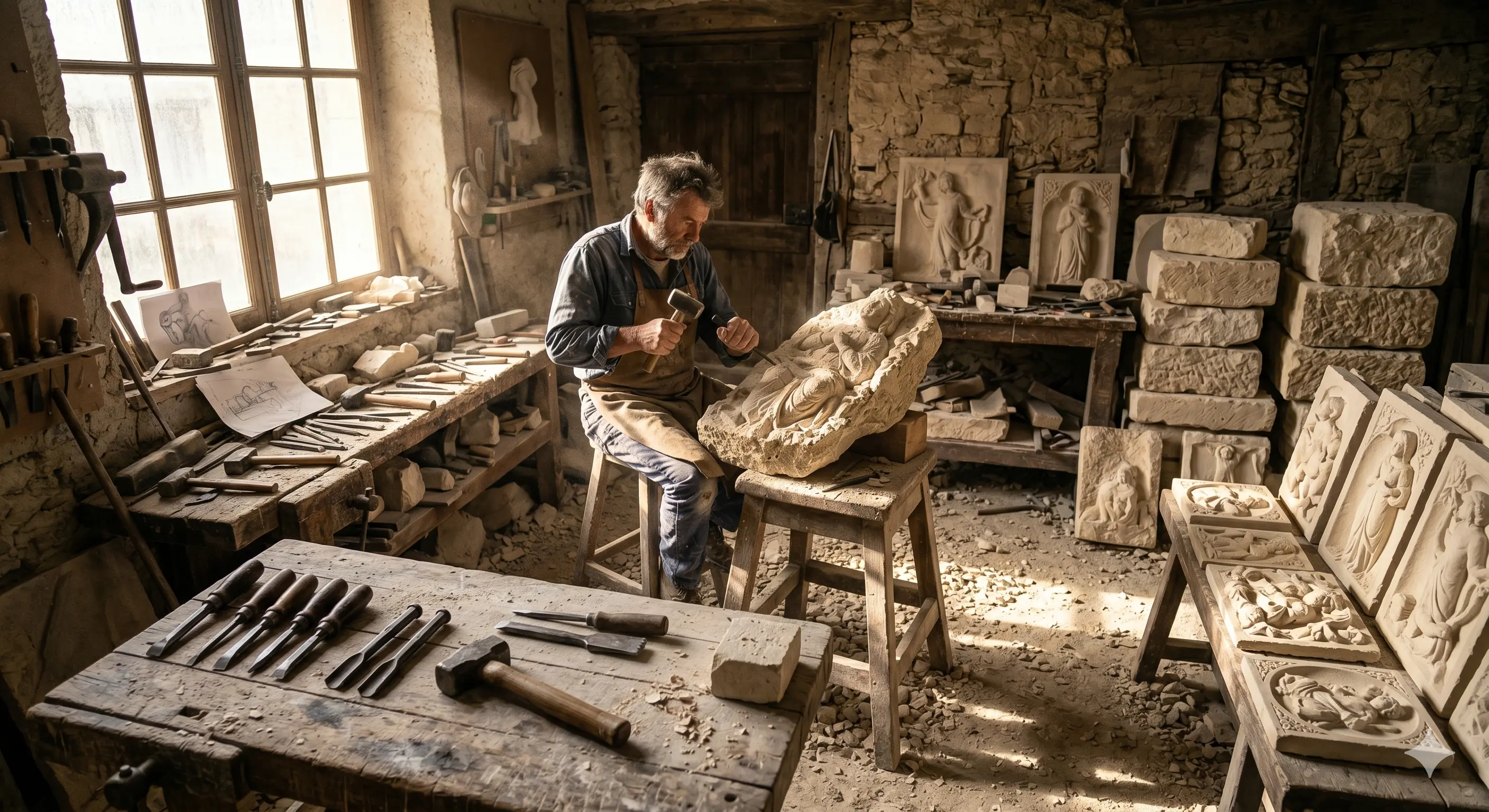 Atelier de taille de pierre