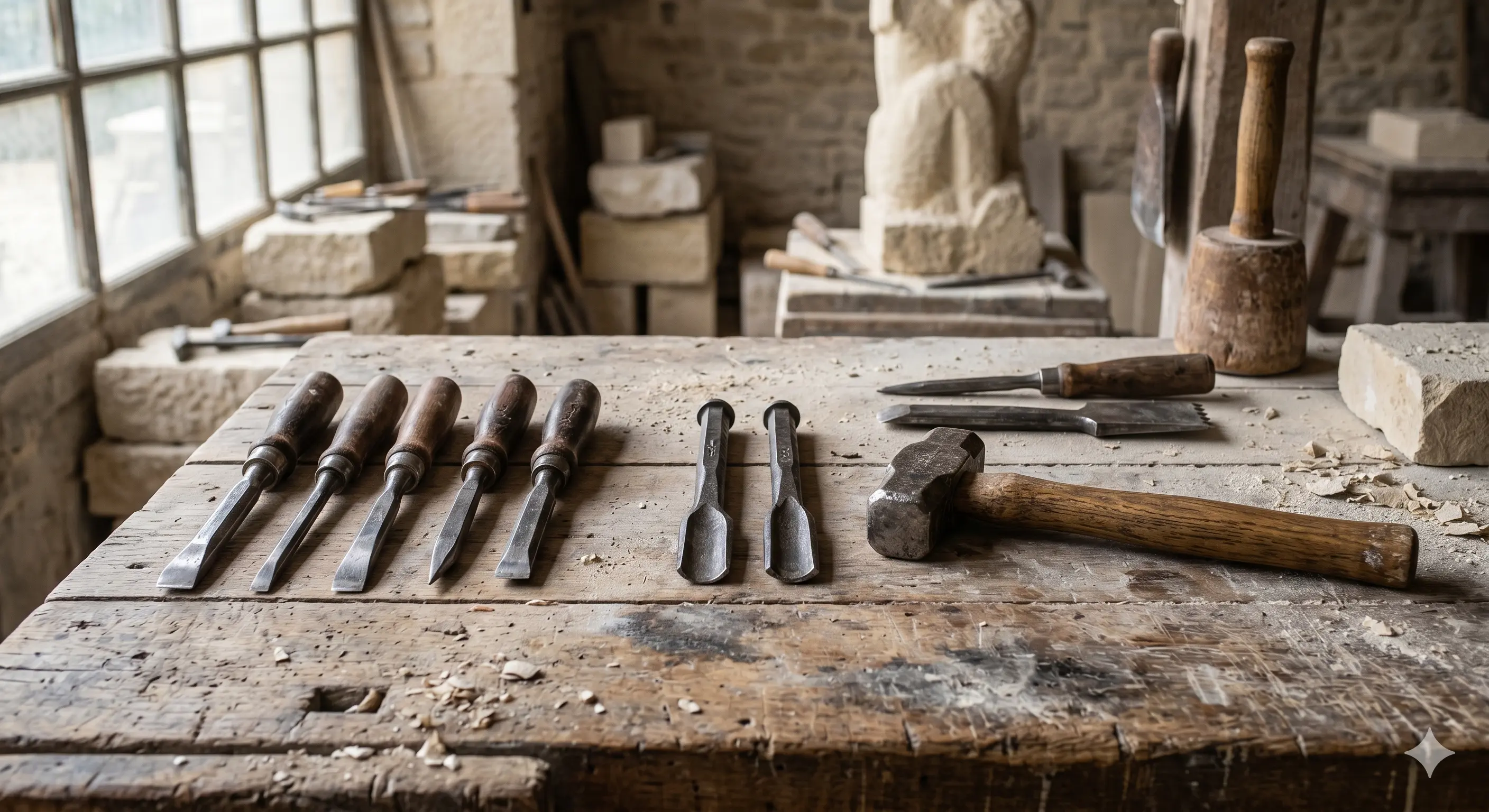 Outils de tailleur de pierre